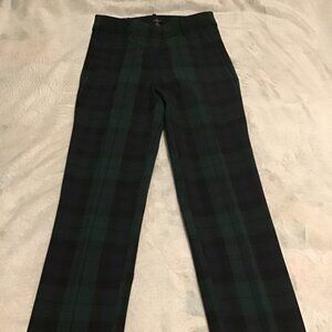 JCrew plaid green pants
